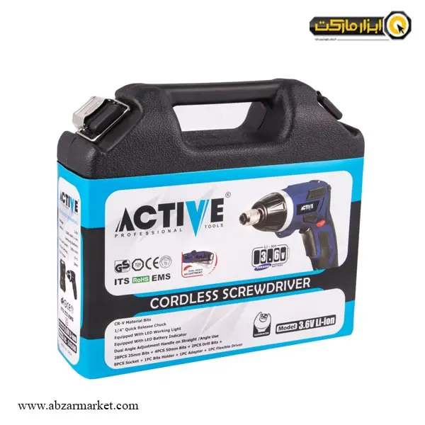 پیچ گوشتی شارژی اکتیو لیتیوم 3.6 ولت مدل AC-2436B
