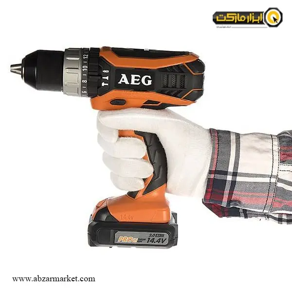 دریل شارژی چکشی AEG لیتیوم 14.4 ولت مدل BSB14G3LI-202C