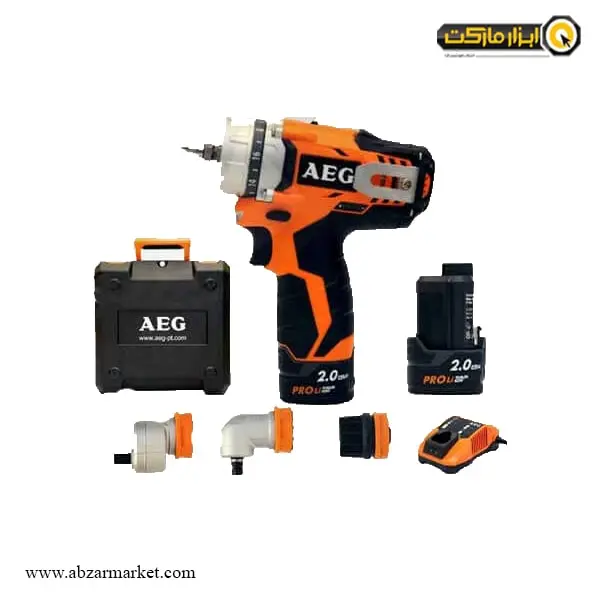 دریل شارژی AEG لیتیوم 12 ولت مدل BBS12C2li-202CKIT