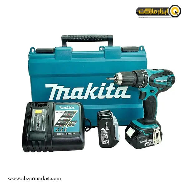 دریل شارژی چکشی ماکیتا لیتیوم 18 ولت مدل DHP456RFE