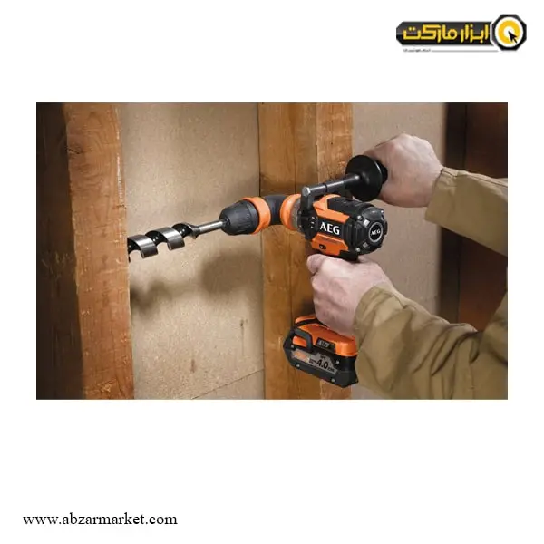 دریل شارژی چکشی AEG براشلس لیتیوم 18 ولت مدل BSB18CBL-202C