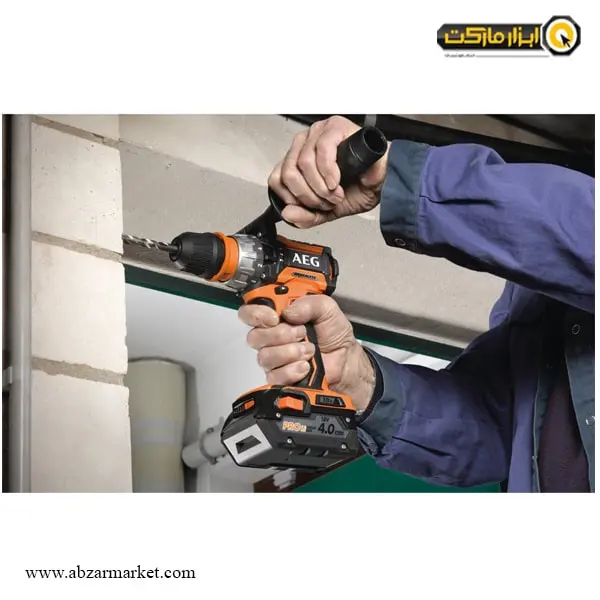 دریل شارژی چکشی AEG براشلس لیتیوم 18 ولت مدل BSB18CBL-202C