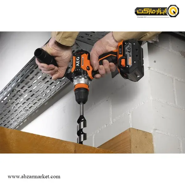 دریل شارژی چکشی AEG براشلس لیتیوم 18 ولت مدل BSB18CBL-202C