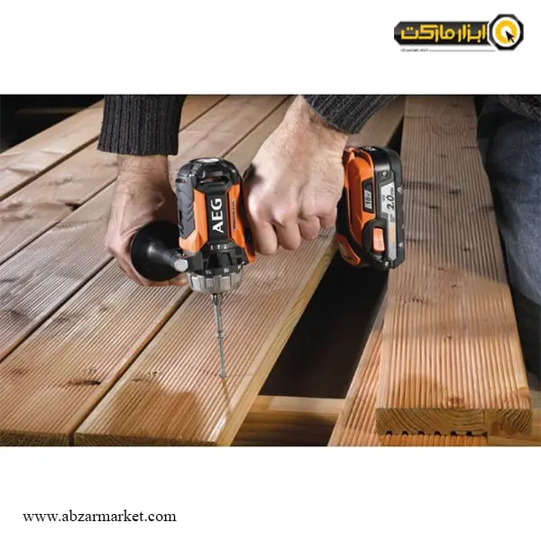 دریل شارژی چکشی AEG براشلس لیتیوم 18 ولت مدل BSB18CBL-502C