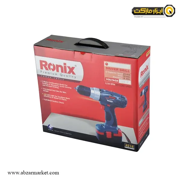دریل شارژی چکشی رونیکس نیکل 18 ولت مدل 8218 دریل شارژی چکشی رونیکس نیکل 18 ولت مدل 8218