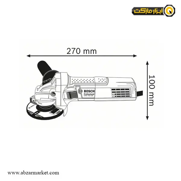مینی فرز دیمردار بوش 750 وات مدل GWS 750-115