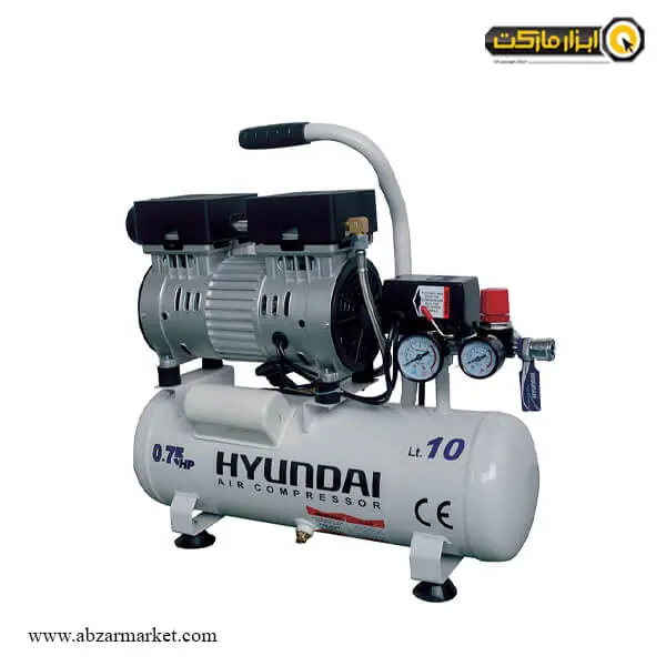 کمپرسور هوا سایلنت 10 لیتری هیوندای مدل 1075-AC کمپرسور هوا سایلنت 10 لیتری هیوندای مدل 1075-AC