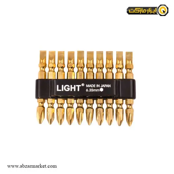 ست نوک پیچ گوشتی لایت دوسو چهارسو 10 عددی مدل SP-8065 ست نوک پیچ گوشتی لایت دوسو چهارسو 10 عددی مدل SP-8065