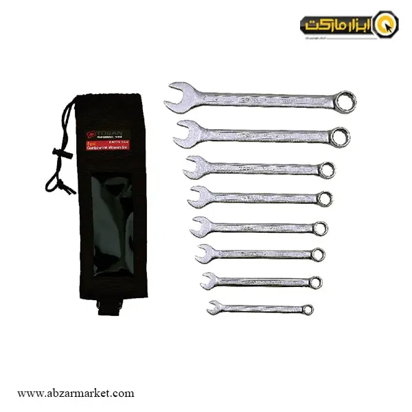 ست آچار یک سر رینگ یک سر تخت توسن 8 عددی مدل T101-S8