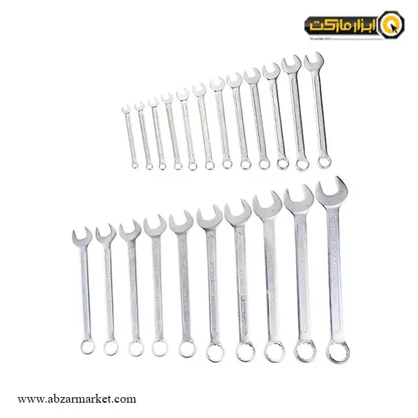 ست آچار یک سر تخت یک سر رینگ توسن 22 عددی مدل T101-S22 ست آچار یک سر تخت یک سر رینگ توسن 22 عددی مدل T101-S22