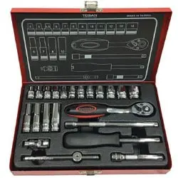 جعبه بکس توسن 22 پارچه 1/4 اینچ مدل T1254-22M