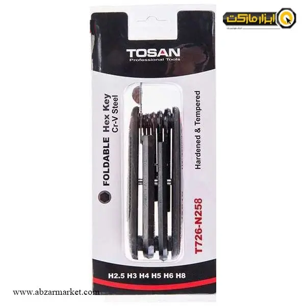 آچار آلن شش گوش توسن چاقویی مدل T726-N
