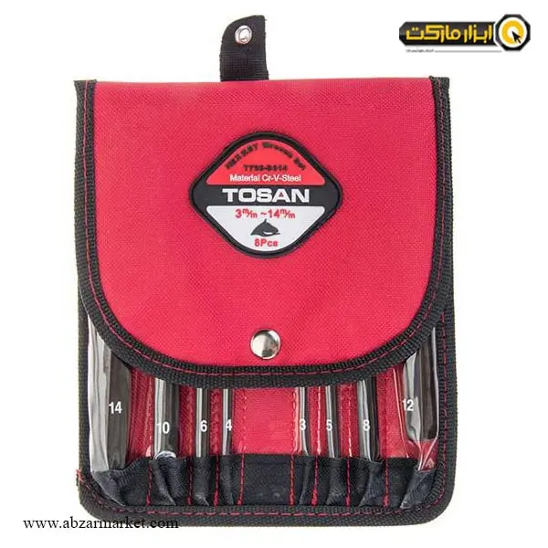 ست آچار آلن شش گوش توسن کوتاه 8 عددی مدل T726-B314