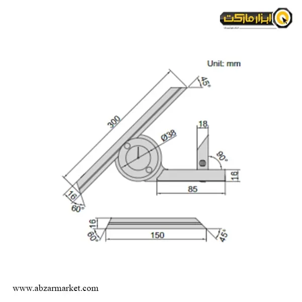 زاویه سنج ساعتی اینسایز مدل 360-2373