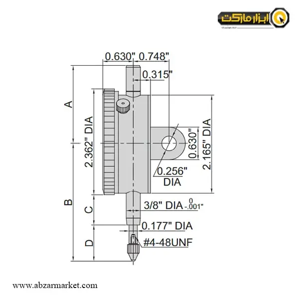 ساعت اندیکاتور اینسایز اینچی مدل 105-2307