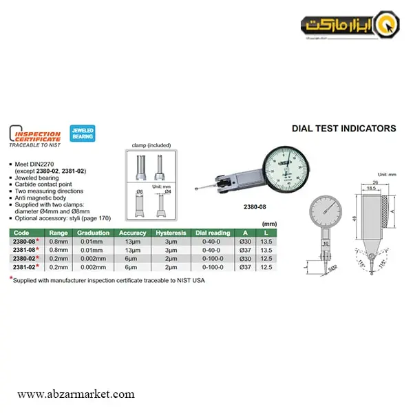 ساعت شیطونکی اینسایز کورس 0.8 میلی متر (با گارانتی شرکتی) مدل 08-2381