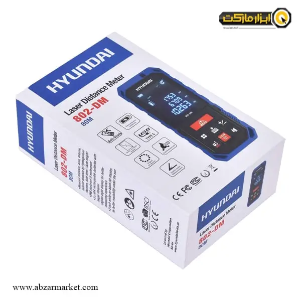 متر لیزری هیوندای 80 متری مدل DM-802