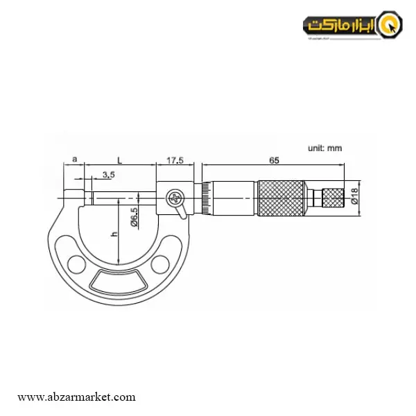 میکرومتر آکاد 50-25 میلی متر خارج سنج (با گارانتی شرکتی) مدل 01-002-321