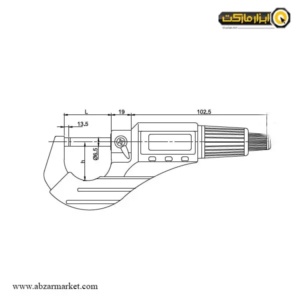 میکرومتر دیجیتال آکاد خارج سنج 100-75 میلی متر (با گارانتی شرکتی) مدل 01-004-312