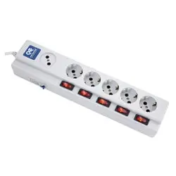 شش خانه 5+1 فیوز دار پارت الکتریک با کابل 5 متری مدل PRT 2162