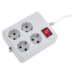 چهار راهی ارت دار پارت الکتریک با کابل 1.8 متری مدل PRT 317