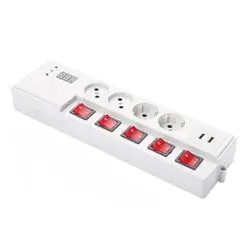 محافظ دیجیتال و چهار راهی پارت الکتریک با کابل 5 متری مدل PRT 5205