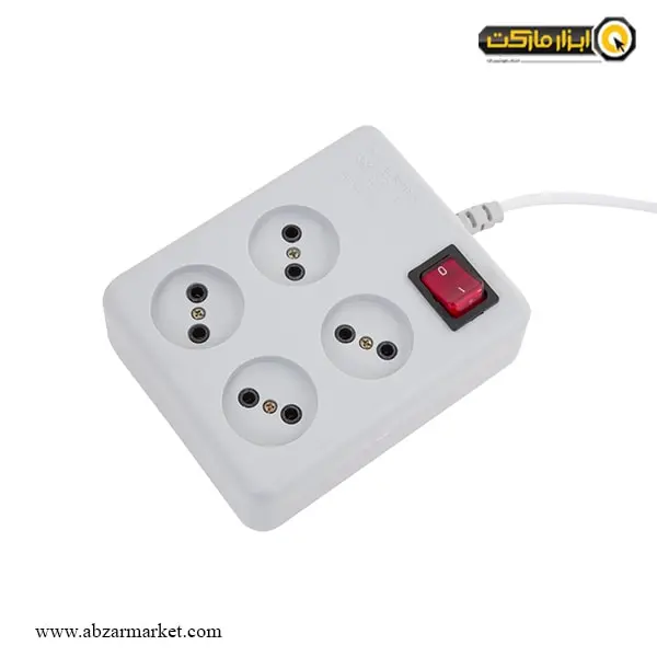 چهار راهی بدون ارت پارت الکتریک با کابل 1.8 متری مدل PRT 328 چهار راهی بدون ارت پارت الکتریک با کابل 1.8 متری مدل PRT 328