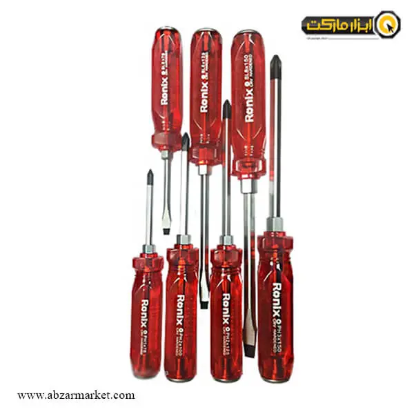 ست پیچ گوشتی ضربه خور رونیکس 7 عددی مدل RH-2906 ست پیچ گوشتی ضربه خور رونیکس 7 عددی مدل RH-2906