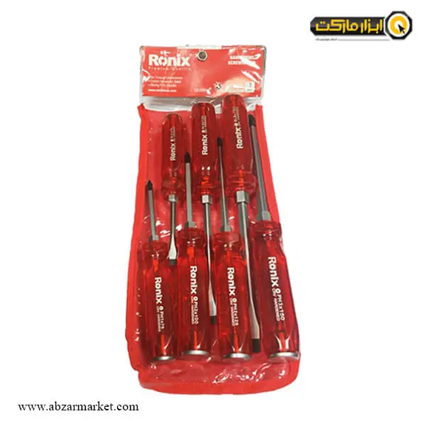 ست پیچ گوشتی ضربه خور رونیکس 7 عددی مدل RH-2906 ست پیچ گوشتی ضربه خور رونیکس 7 عددی مدل RH-2906