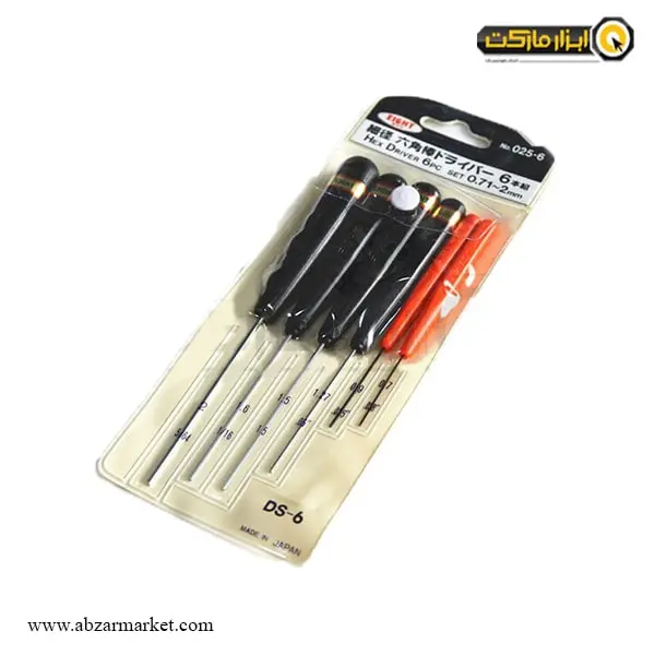ست پیچ گوشتی آلنی ایت شش گوش 6 عددی مدل DS-6