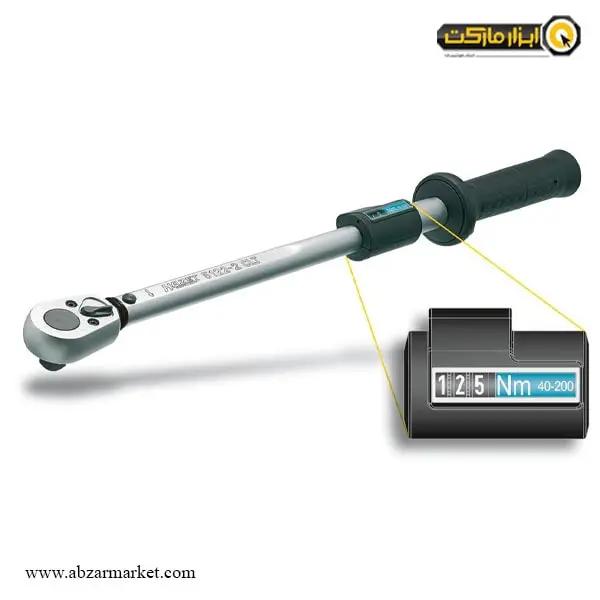 آچار ترکمتر تقه ای کرنومتری 1/2 اینچ هازت 200-40 نیوتن مدل 5122-2CLT