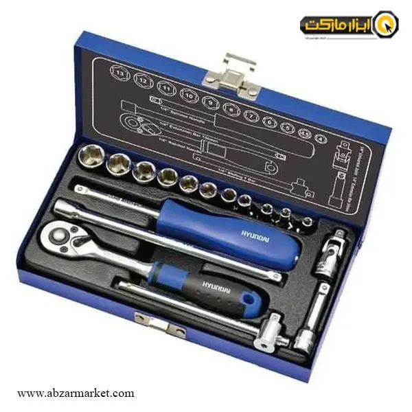 جعبه بکس هیوندای 17 پارچه 1/4 اینچ مدل SS-1417 جعبه بکس هیوندای 17 پارچه 1/4 اینچ مدل SS-1417