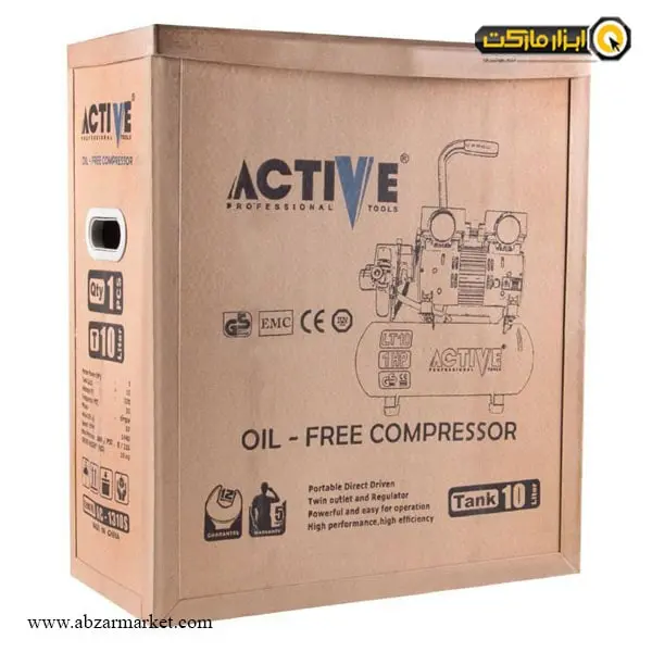 کمپرسور هوا سایلنت 10 لیتری اکتیو مدل AC-1310SP