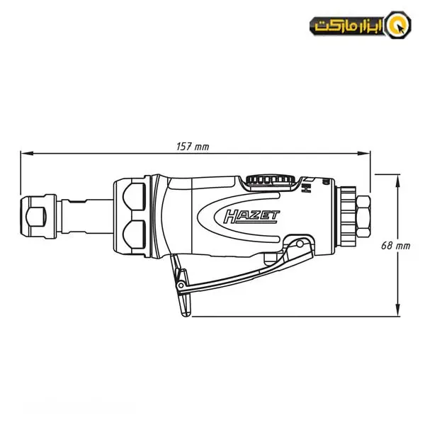 فرز انگشتی بادی گلو کوتاه هازت مدل 9032N-1 فرز انگشتی بادی گلو کوتاه هازت مدل 9032N-1