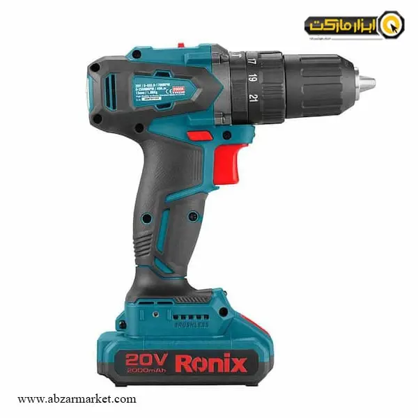 دریل پیچ گوشتی شارژی رونیکس مدل 8900 براشلس 20 ولت