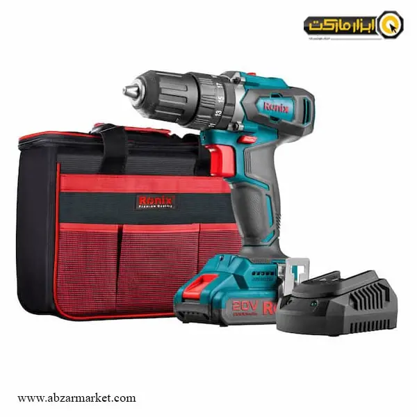 دریل پیچ گوشتی شارژی رونیکس مدل 8900 براشلس 20 ولت