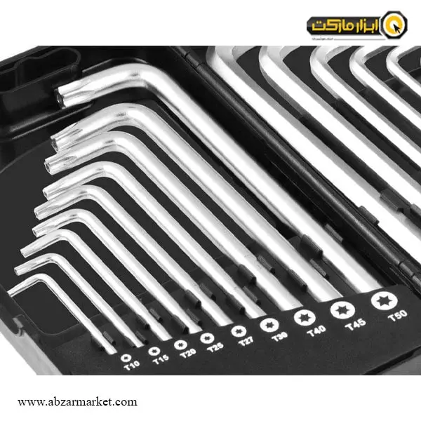 ست آچار آلن کنزاکس کوتاه 18 عددی مدل KSK-218