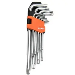 آچار آلن ستاره ای کندو کارتی بلند 9 عددی مدل KE-20742