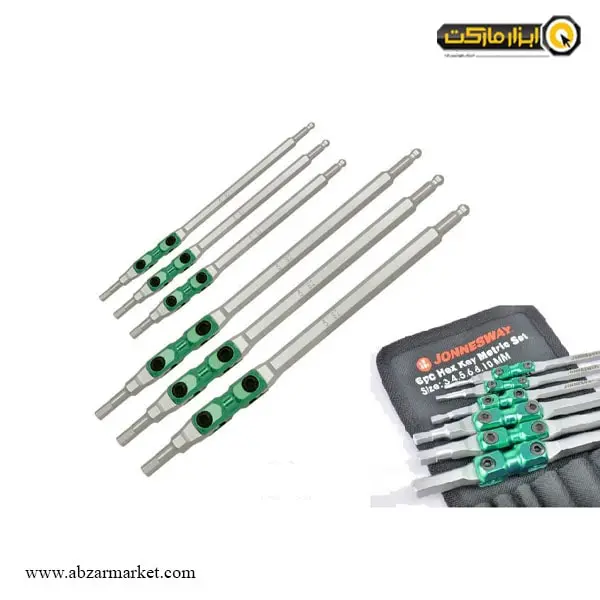 ست آچار آلن سر گرد جانزوی بازویی 6 عددی مدل H06W106S