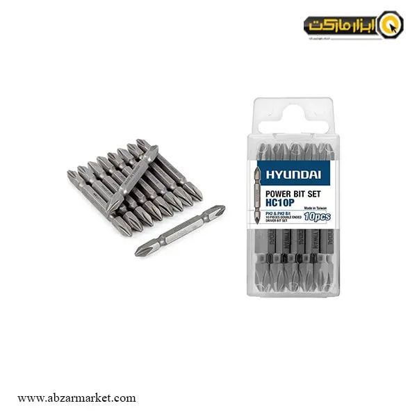 نوک پیچ گوشتی هیوندای دو سر چهار سو مدل HC10P-مجموعه ( 5 عددی )