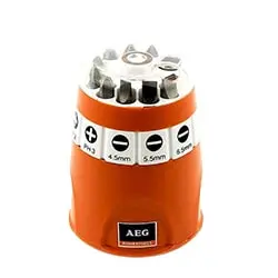 ست سر پیچ گوشتی آاگ 10 عددی مدل AEG-10pc