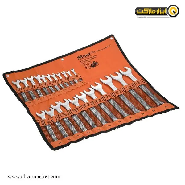ست آچار یک سر تخت یک سر رینگ تراست 22 عددی مدل C-22PCS-SET