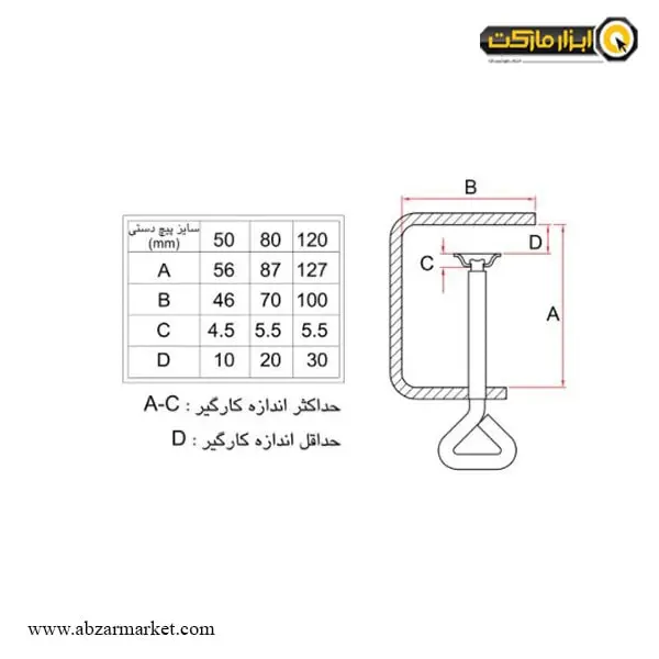 گیره پیچی ایران پتک مدل KD-10