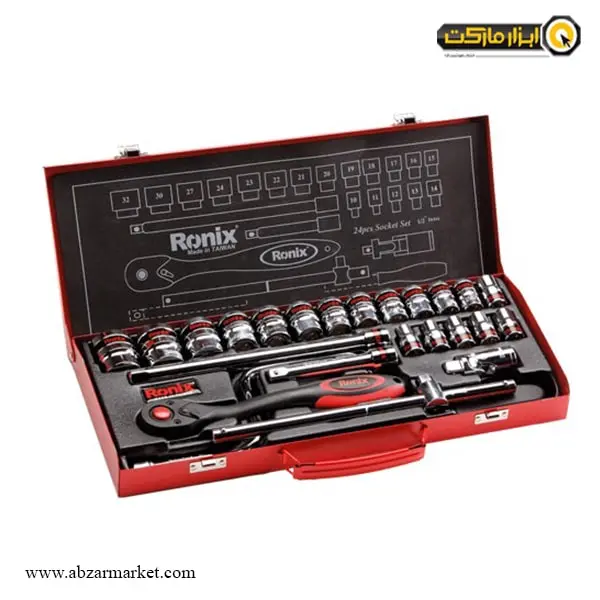 جعبه بکس رونیکس 24 پارچه 1/2 اینچ مدل RH-2624