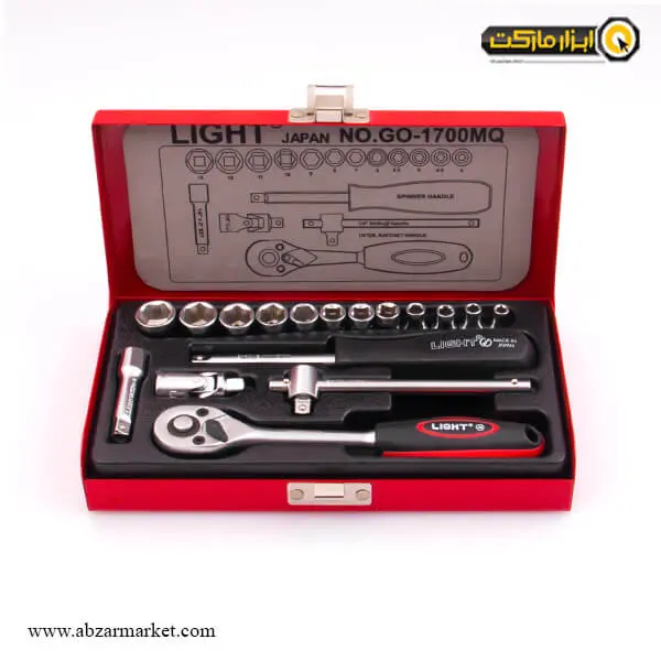 جعبه بکس لایت 17 پارچه 1/4 اینچ مدل GO-1700-MQ جعبه بکس لایت 17 پارچه 1/4 اینچ مدل GO-1700-MQ