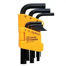 آچار آلن شش گوش واستر کارتی کوتاه 9 عددی مدل VH001