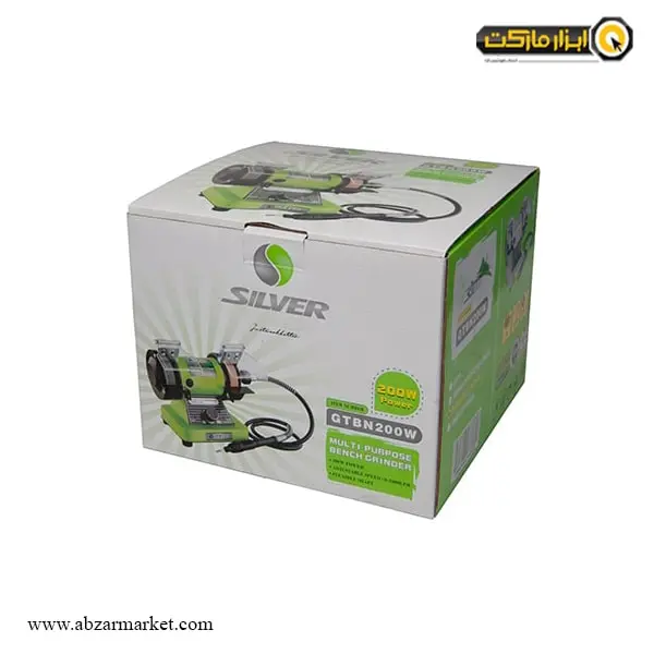 سنگ سنباده رومیزی خرطومی سیلور 75 میلی متر مدل GTBN 200W
