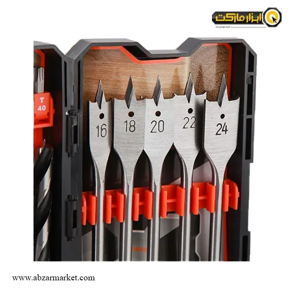 ست مته برگی و چوب کندو 21 عددی مدل KE-321021