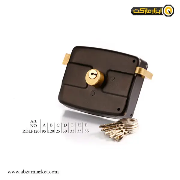 قفل درب حیاطی پارس با کلید کامپیوتری مدل DL-120
