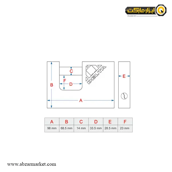 قفل کتابی دلتا روکش دار کامپیوتری مدل A-98